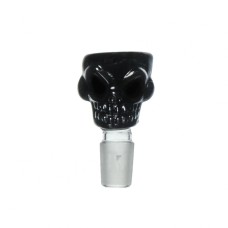 Glass head  for bong Black Skull 18.8 