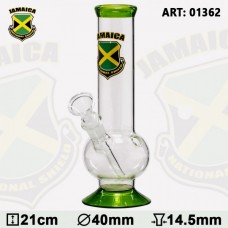 Country Bouncer Glass Bong with Jamaica Logo 21cm D=40 14.5