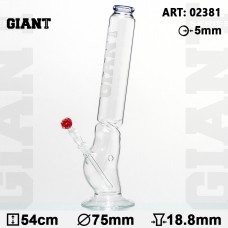 Giant Bolt Glass Bong 54 cm, 18.8, D=75 mm
