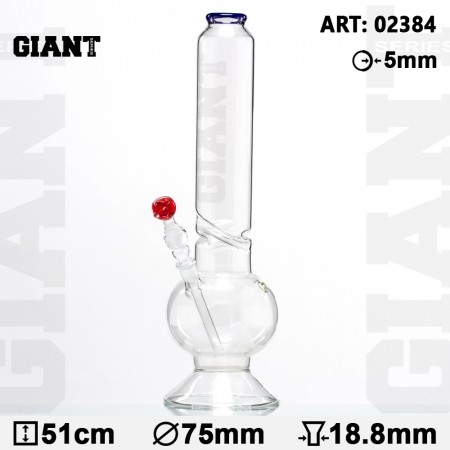 Giant Twisted Glass Bong 51 cm, 18.8, D=75 mm