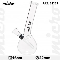 Micro Hangover Glass Bong 16cm D=22mm