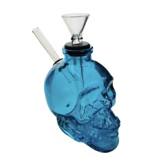 Mini Bong Skull Blue 13 cm