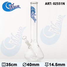 Wave Glass Bong 35cm D=40mm 14.5