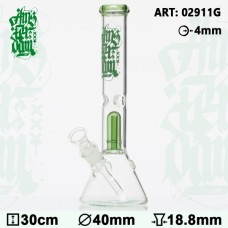 Amsterdam Glass Bong Green 30cm D=40 18.8 ICE Dome percolator