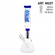Amsterdam Glass Bong  Blue 40cm D=50 18.8 ICE 8 tree arm perkolator