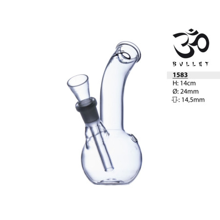 OM Bullet Glass Bong 14cm 14.5 D=24mm