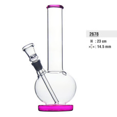 Bullet Pink Glass bong 23cm 14.5