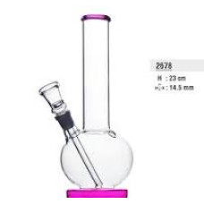 Bullet Pink Glass bong 23cm 14.5