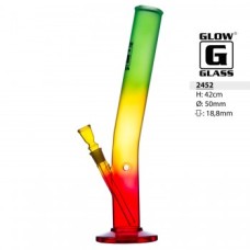 Glow Glass Bong Rasta 42 cm 18.8 D=50mm