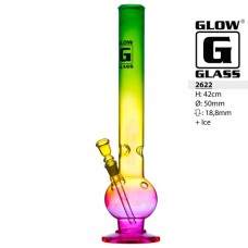 Glow Glass Bong Rasta Ice 43 cm 18.8 D=50mm