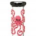 Grace Glass Bong Octopoda Series Ocean Deep Pink Glow in the Dark + LED