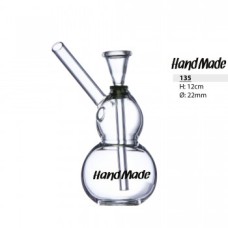 HandMade Glass Bong stekleni ustnik čilum na gumi 12 cm