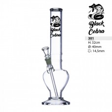 Black Cobra Glass Bong, 32 cm
