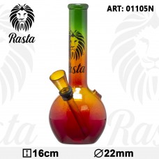 Rasta Glass Bouncer Bong 16 cm D=22 mm 10