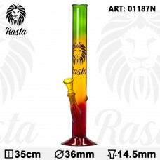 Rasta Glass Bong 35cm D=36mm 14.5