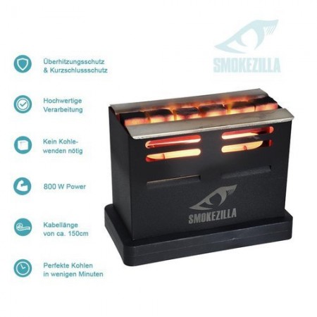 Pec za oglje toaster 800W Smokezilla