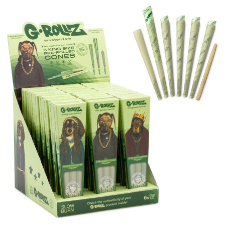 G-ROLLZ Pets Rock Organic Green Hemp 6 KS Cones