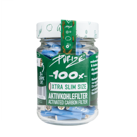 Purize Blue Charcoal Filters Xtra Slim 5,9mm 100kos
