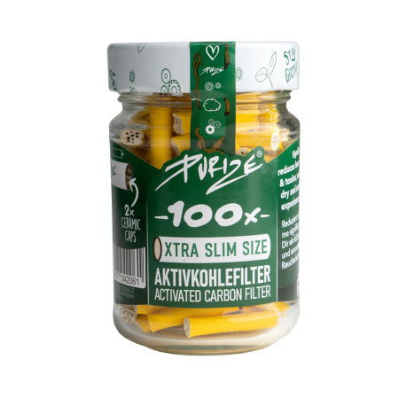 Purize Yellow Charcoal Filters Xtra Slim 5,9mm 100kos