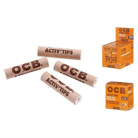 OCB Activ Tips Extra Slim Unbleached Ø6mm 15 kom