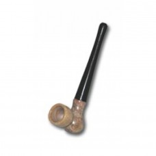 Stone Pipe wooden mouthpiece smooth head 12,5 cm